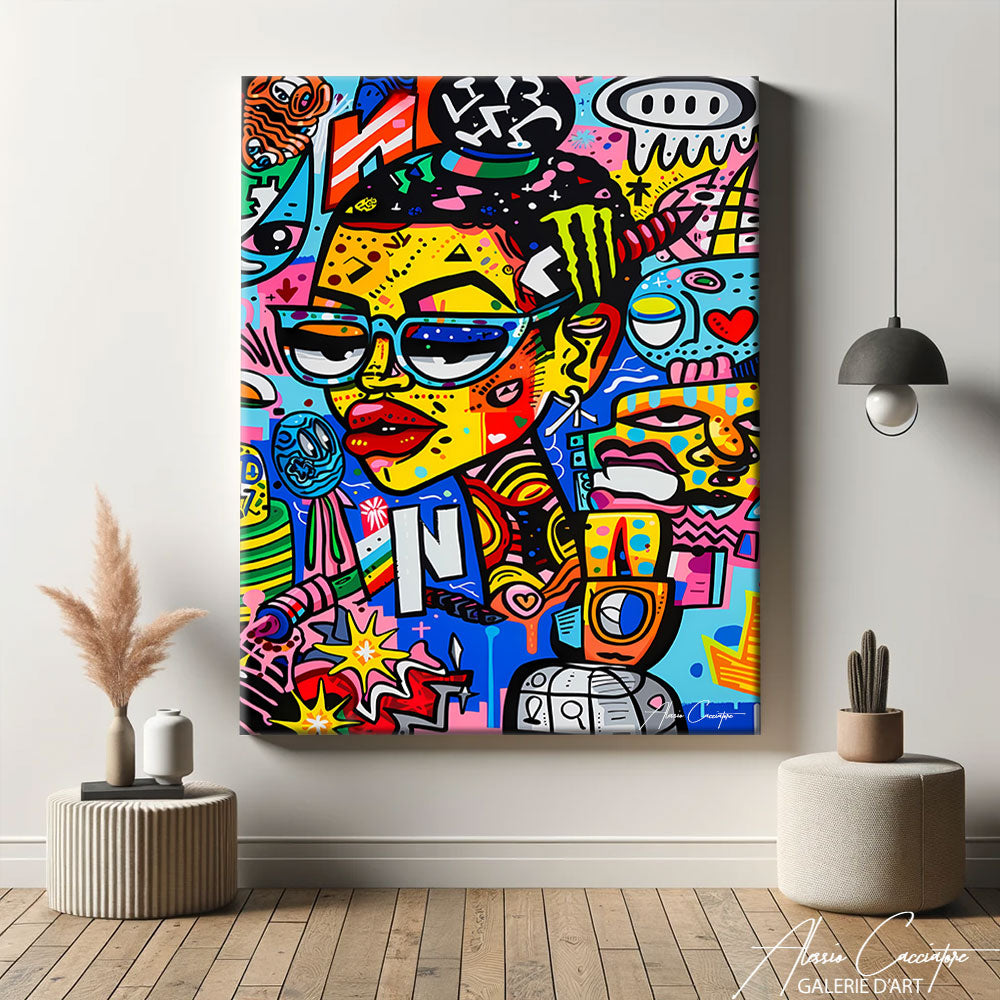 tableau street art coloré