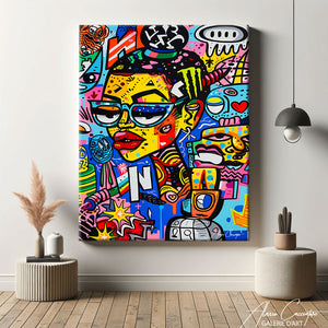 tableau street art coloré