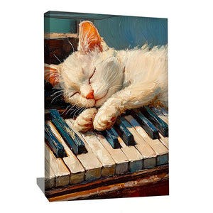 TABLEAU CHAT ABSTRAIT