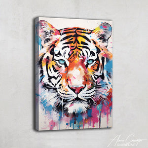 Tableau Déco Tigre Blanc