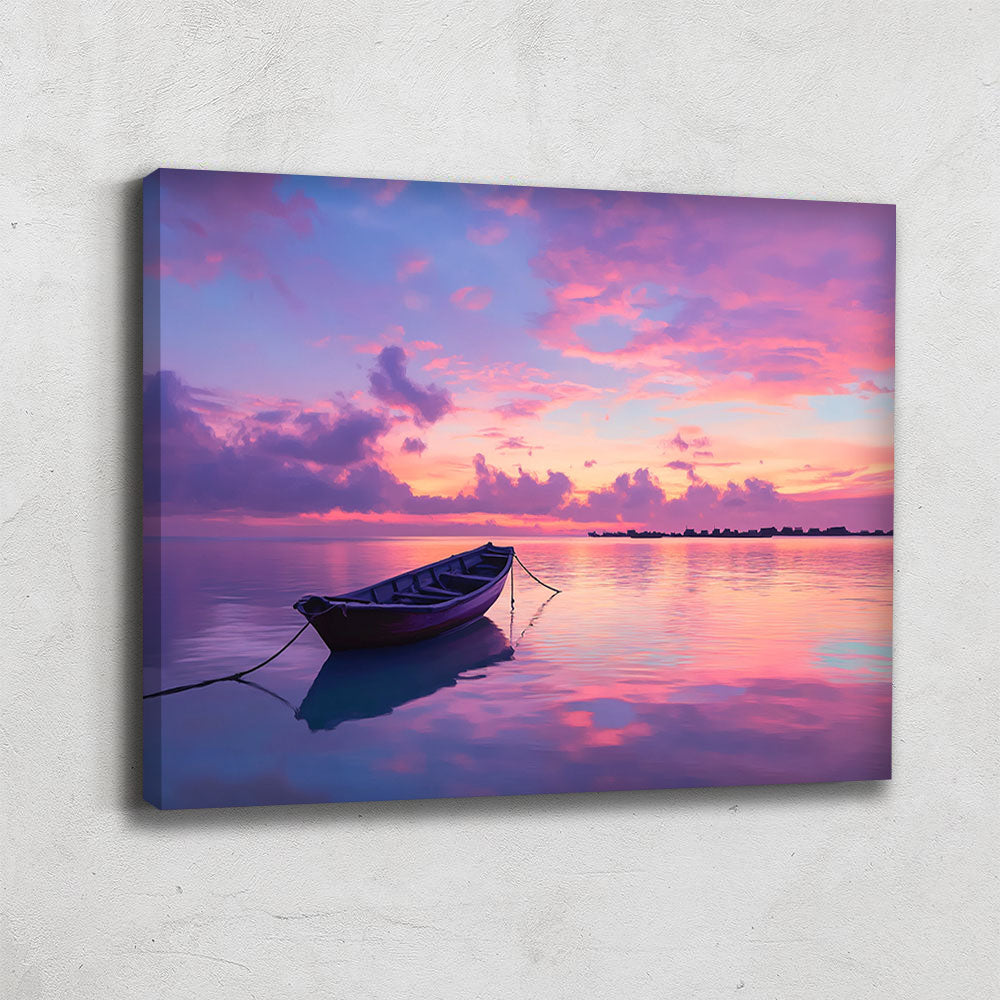 TABLEAU COUCHER DE SOLEIL ROSE