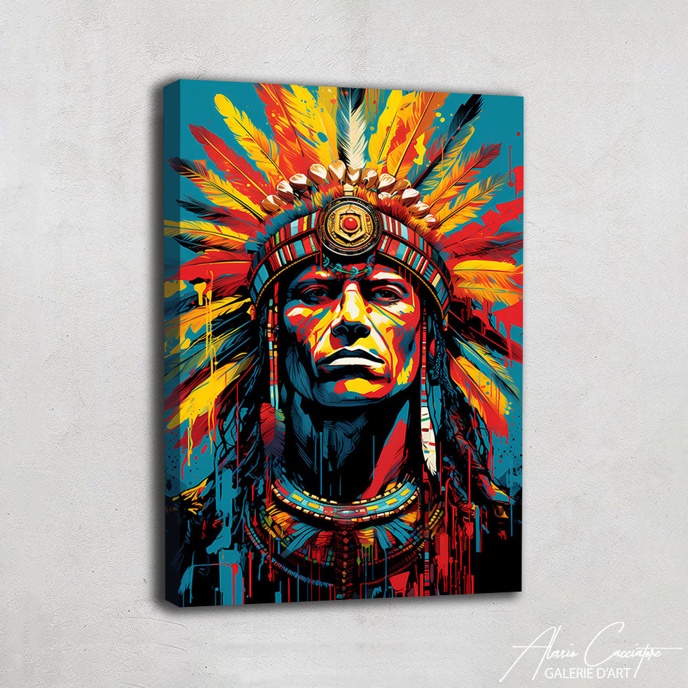 Peinture Indien Visage