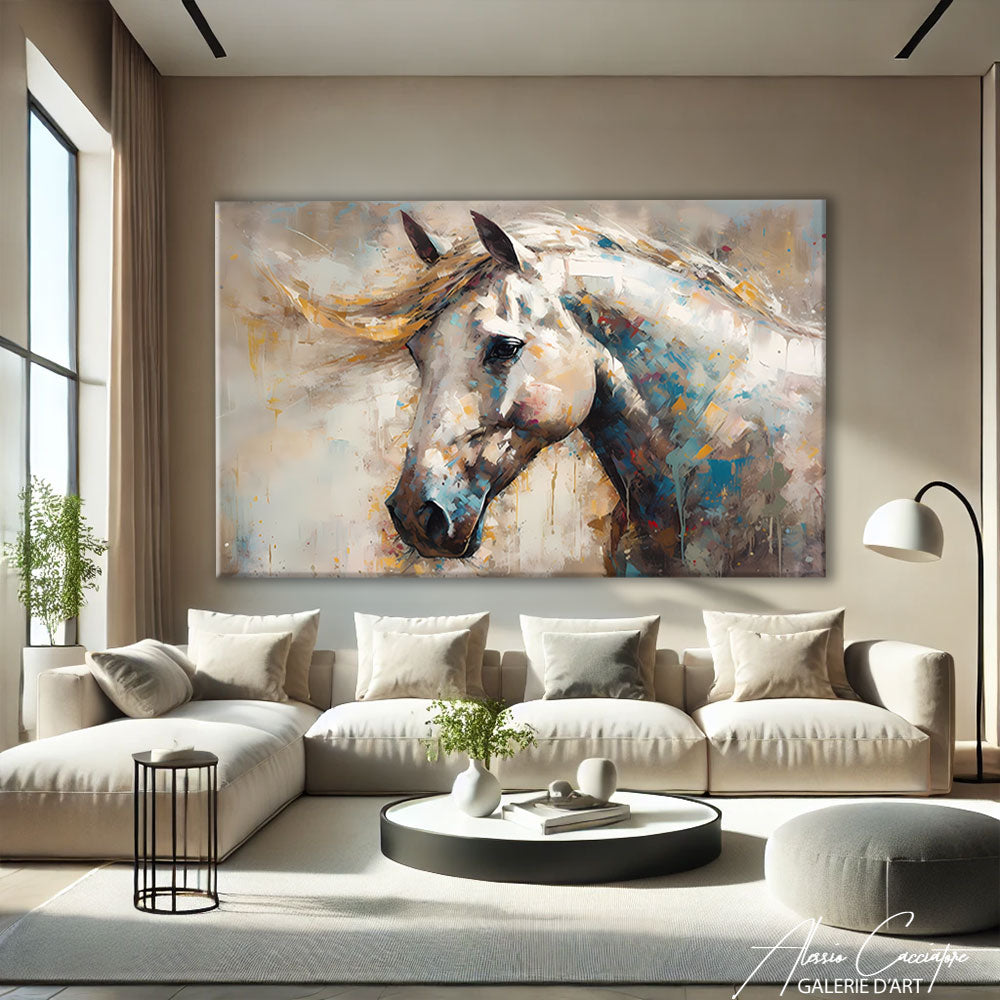 TABLEAU CHEVAL ABSTRAIT