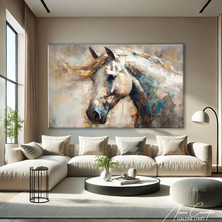 TABLEAU CHEVAL ABSTRAIT