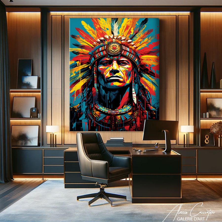 Peinture Indien Visage – mise en situation