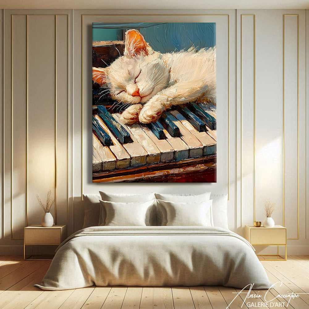 TABLEAU CHAT ABSTRAIT