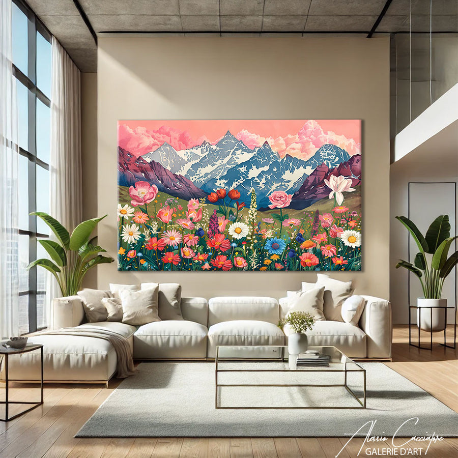 Tableau Montagne Grand Format
 – mise en situation