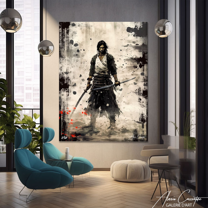 tableau japonais samourai