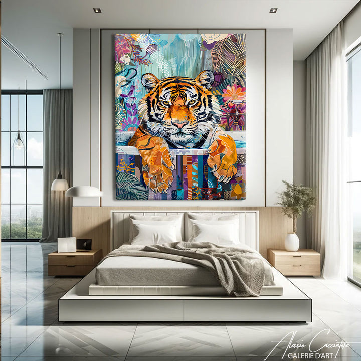 tableau tigre contemporain