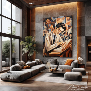 portrait cubiste homme