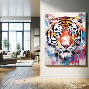 peinture tigre blanc