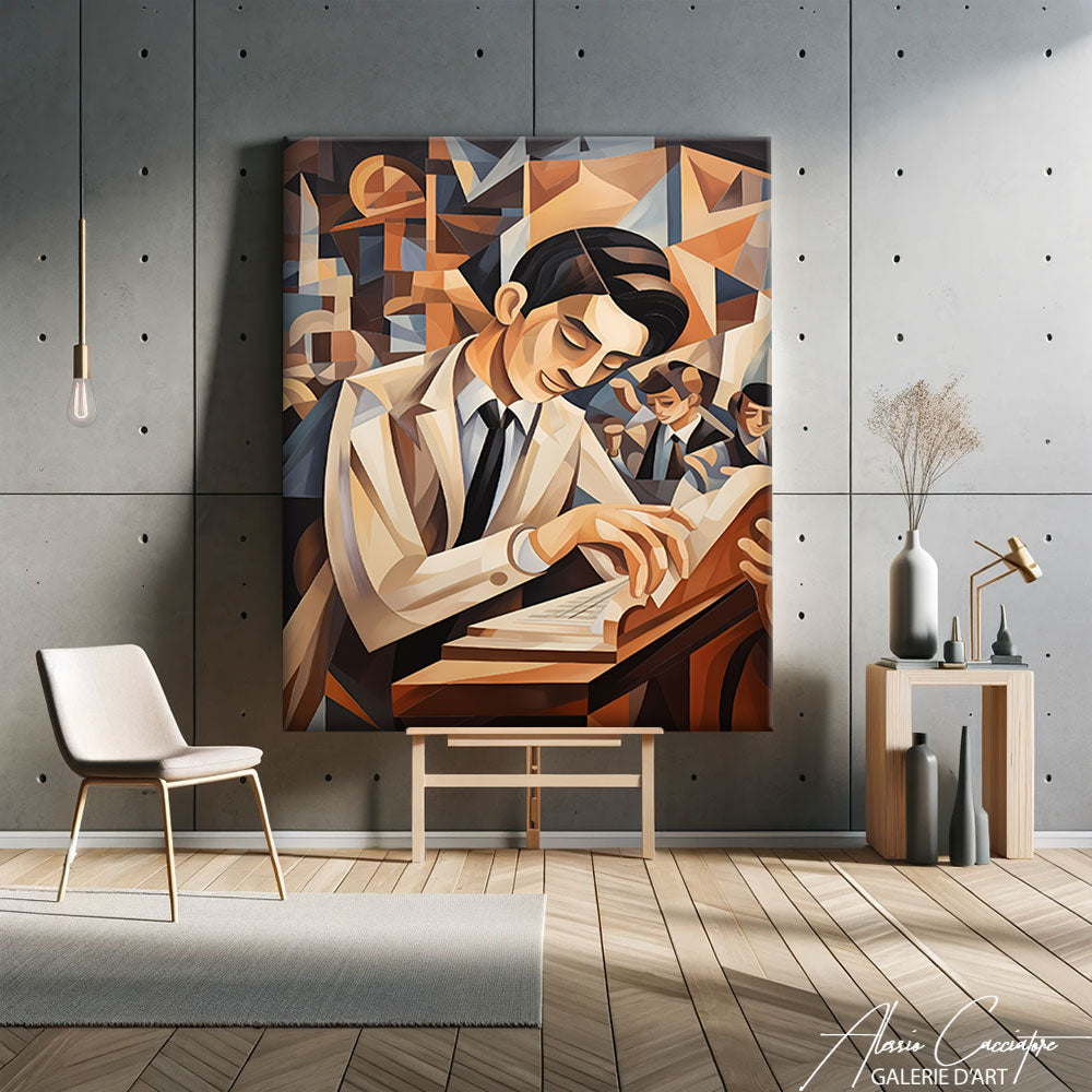 tableau cubisme visage