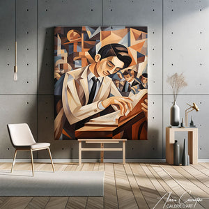 tableau cubisme visage