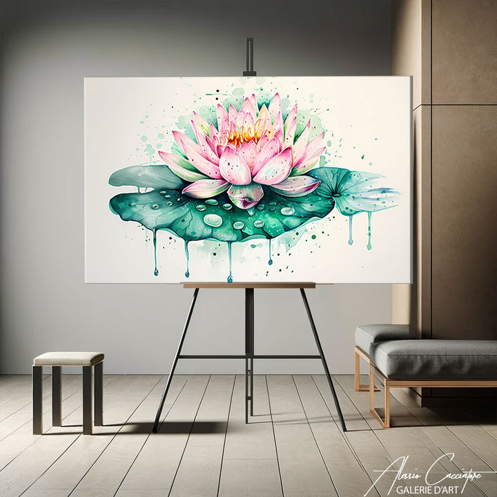 tableau fleur de lotus