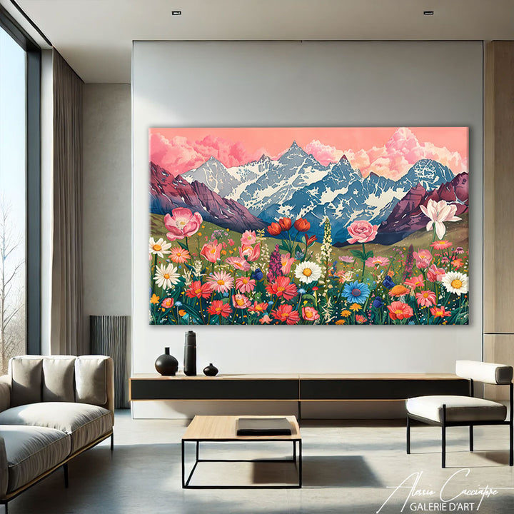 Tableau Paysage Montagne Peinture
