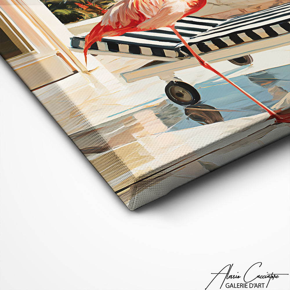 Art Mural De Flamant Rose