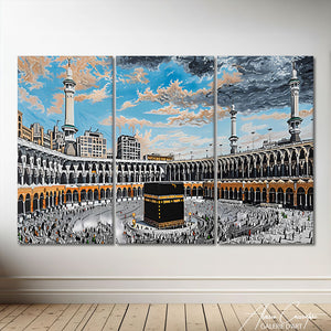 Tableau Triptyque Islam
