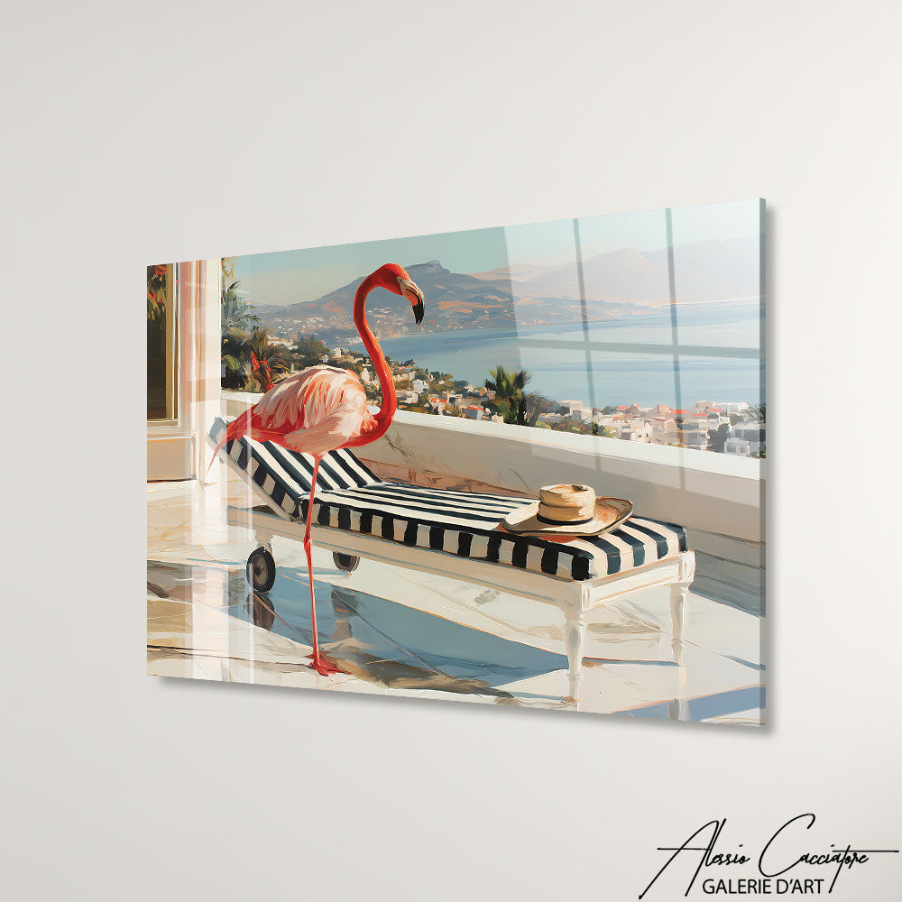 Cadre De Flamant Rose