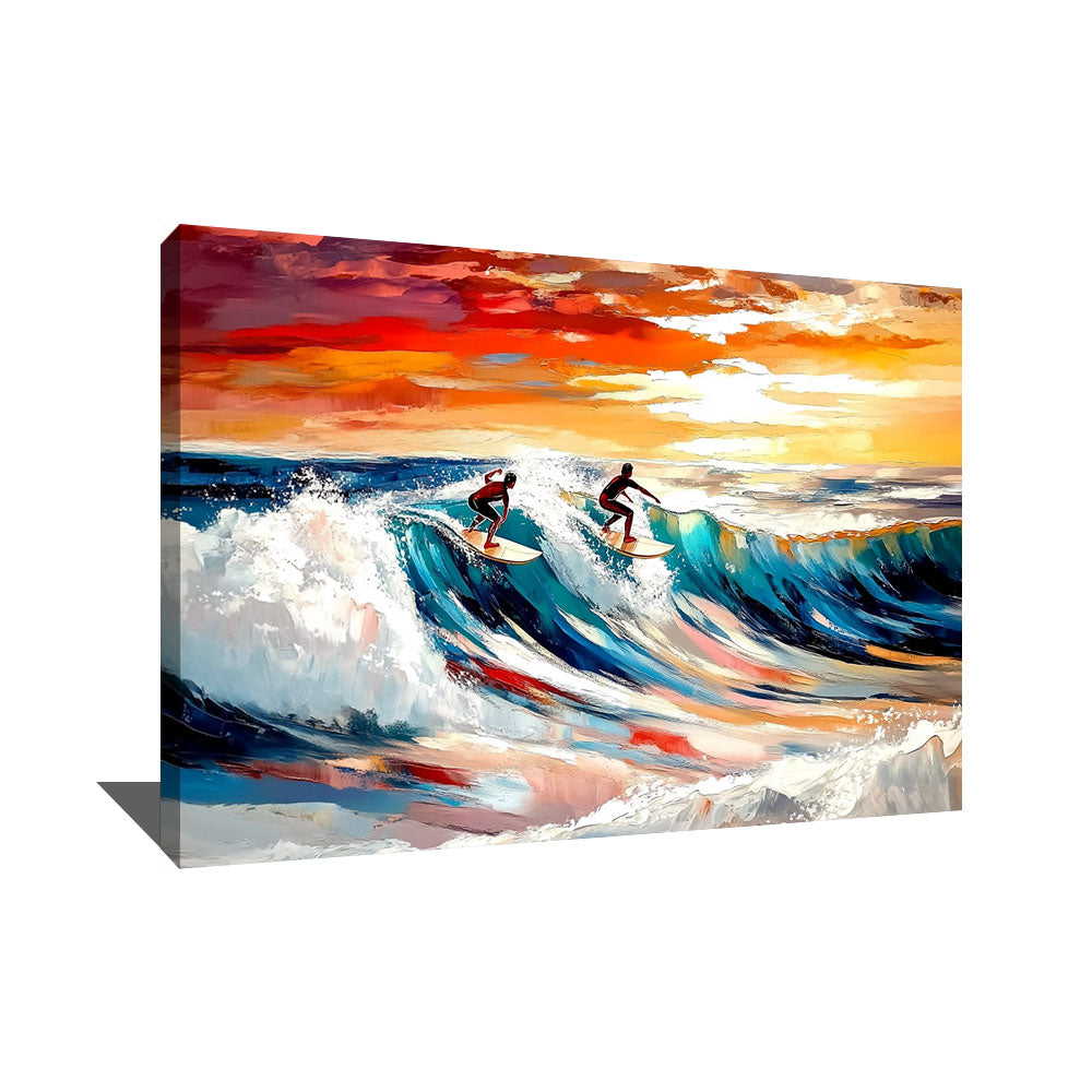 TABLEAU COUCHER DE SOLEIL MER