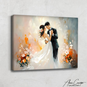 Tableau Amoureux sous la Pluie