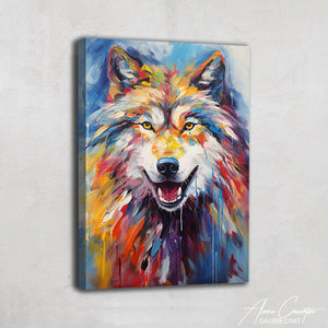 loup peinture contemporaine