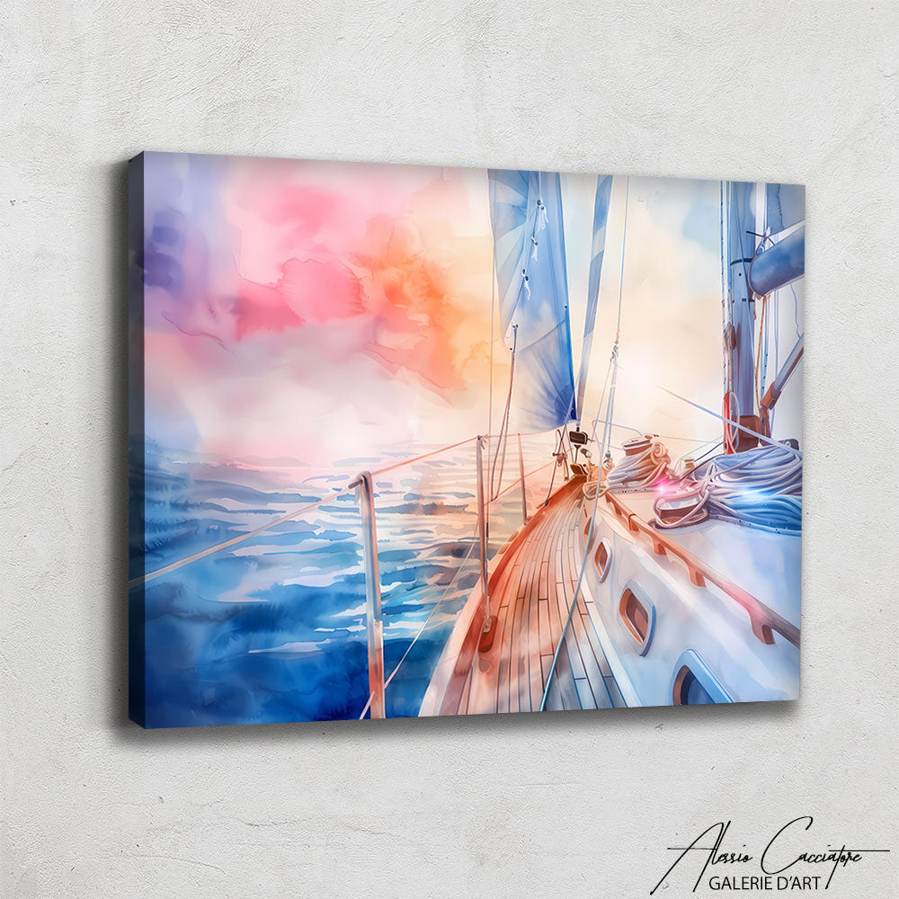 Tableau Aquarelle Voilier