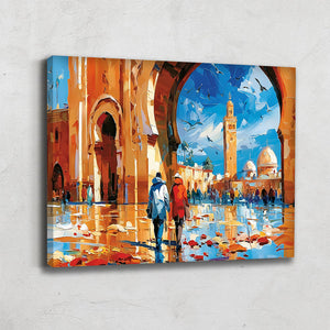 TABLEAU MAROCAIN ABSTRAIT