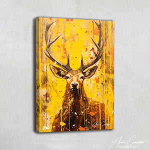 tableau cerf or