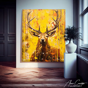 tableau cerf or