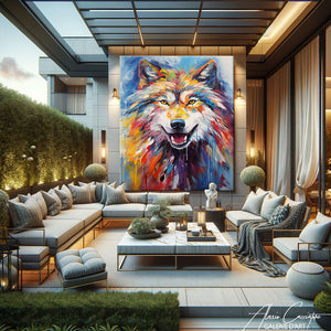 loup peinture contemporaine