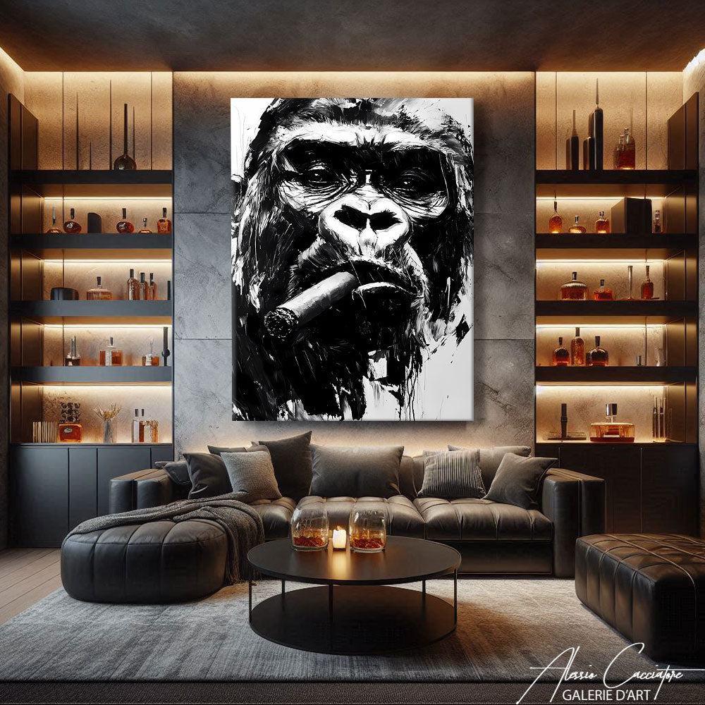 Tableau Cigare Gorille