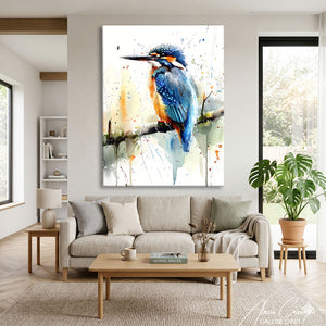 TABLEAU AQUARELLE OISEAU