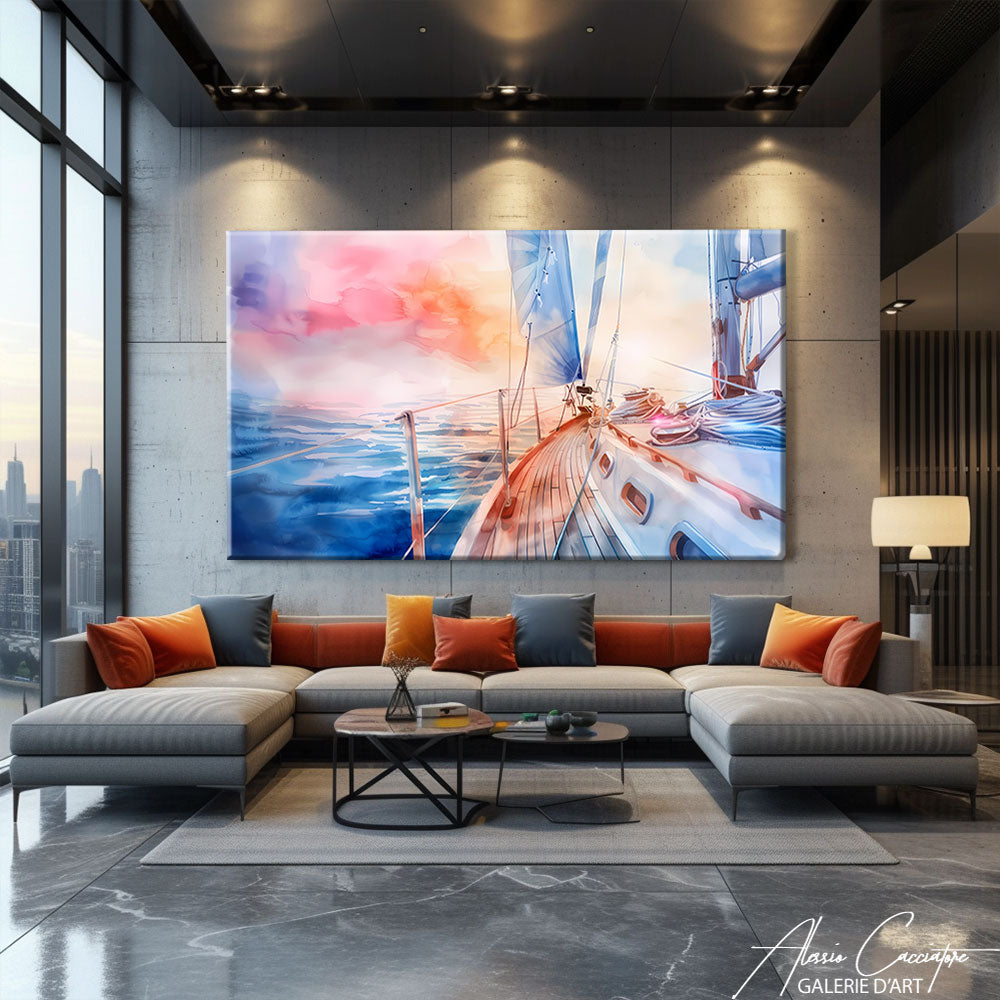 Tableau Aquarelle Voilier