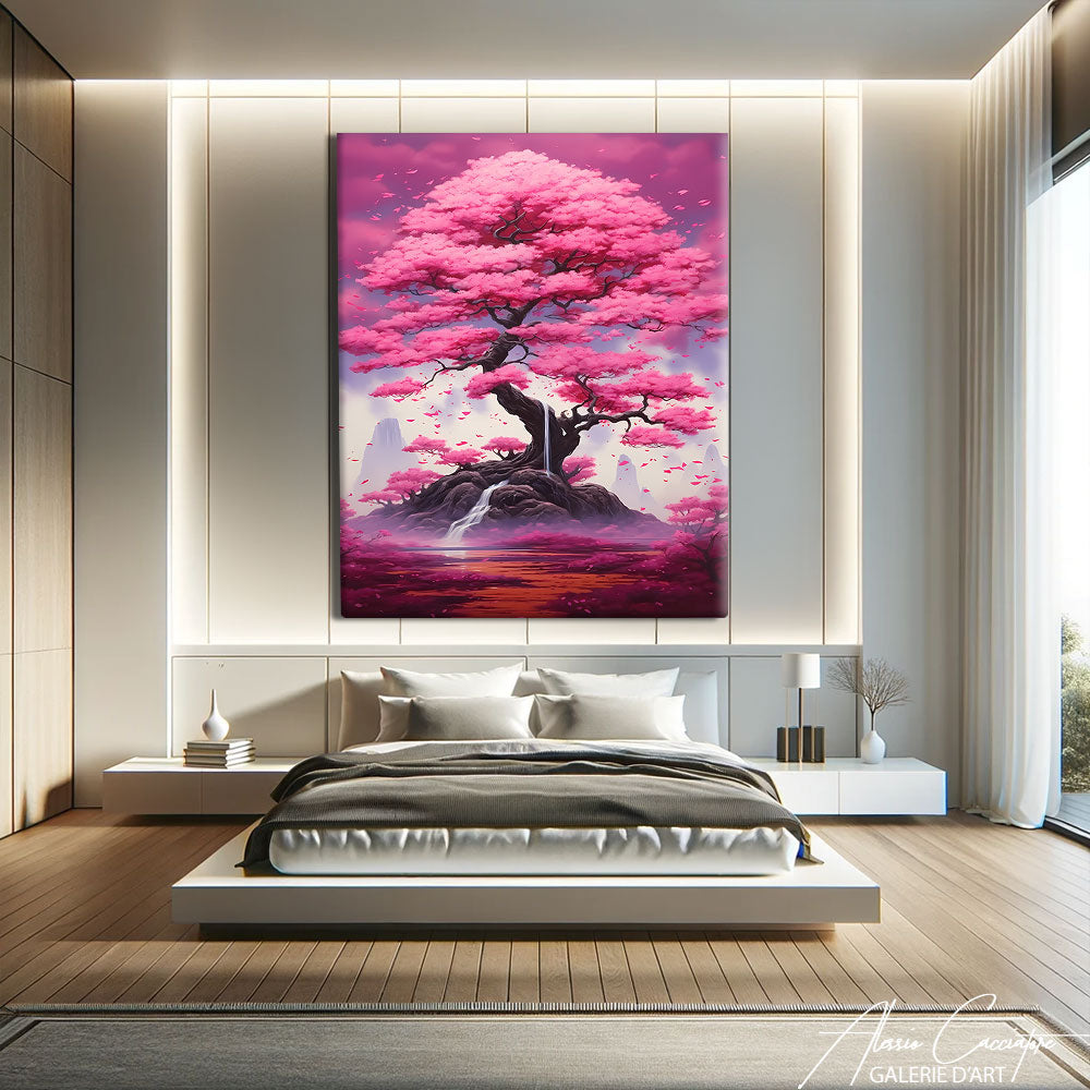 tableau paysage japonais