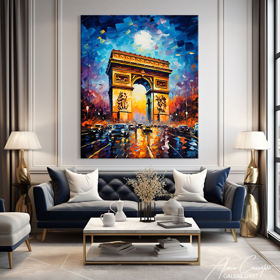 Peinture Arc de Triomphe – mise en situation