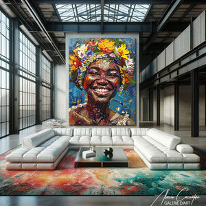 Peinture sur Toile Femme Africaine