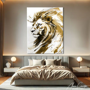 Tableau Lion Doré
