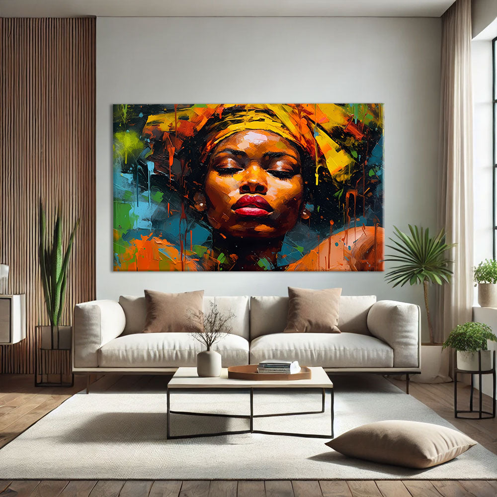 tableau femme africaine
