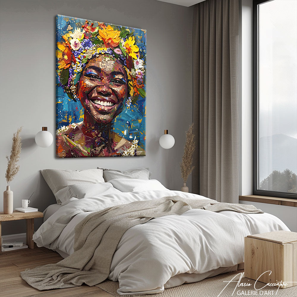 Tableau Portrait Femme Abstrait