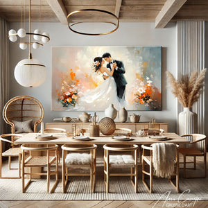 Tableau Amoureux sous la Pluie