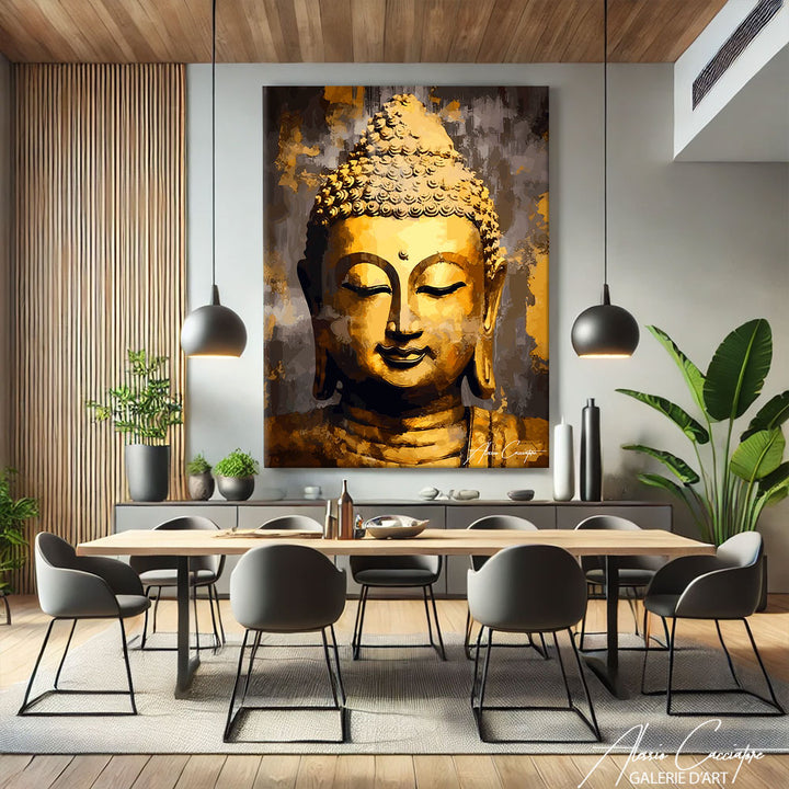 tableau peinture bouddha