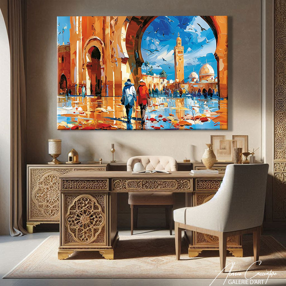 TABLEAU MAROCAIN ABSTRAIT