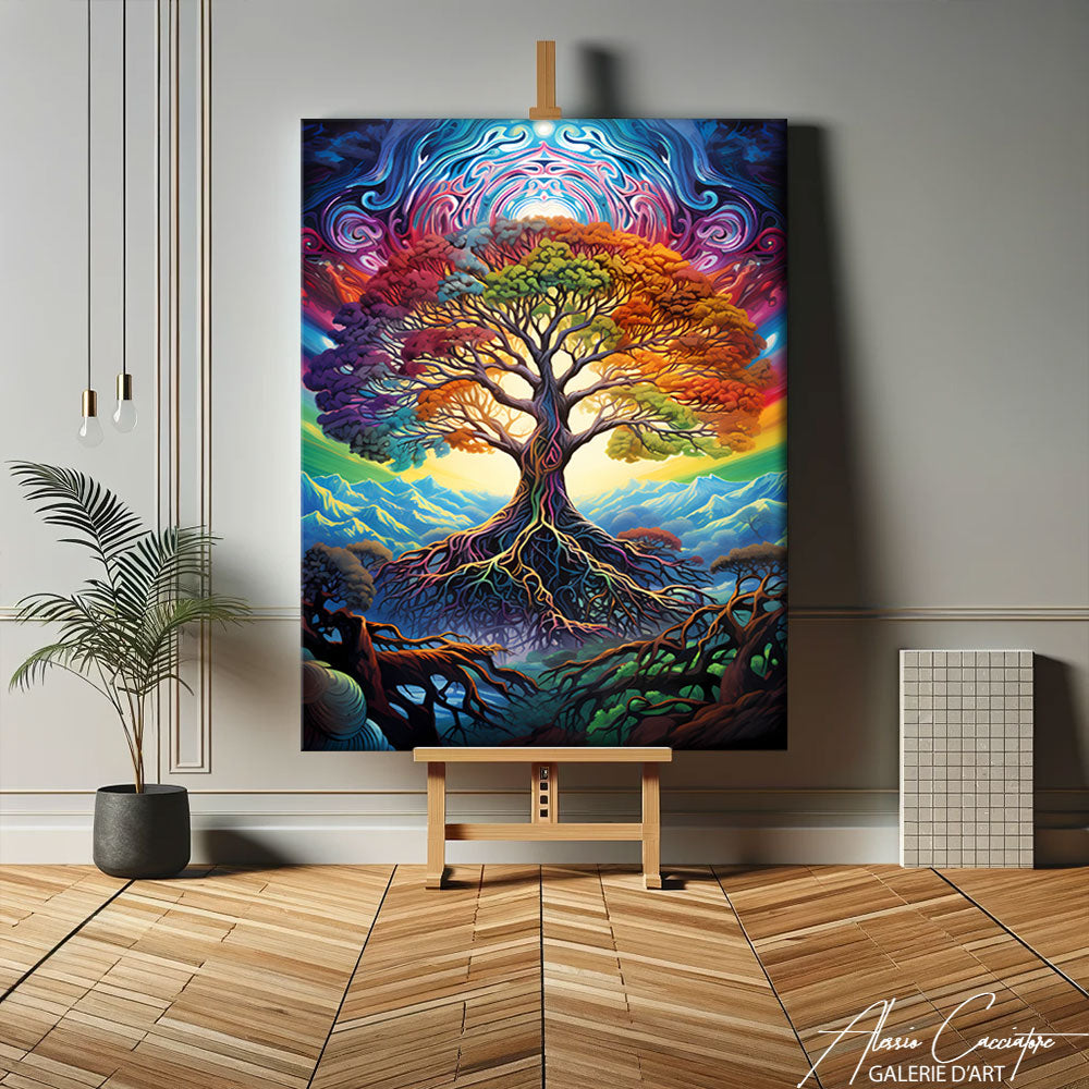 tableau peinture arbre de vie