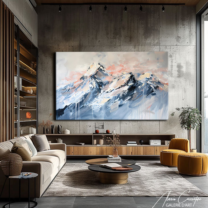 Tableau Paysage Montagne Peinture
