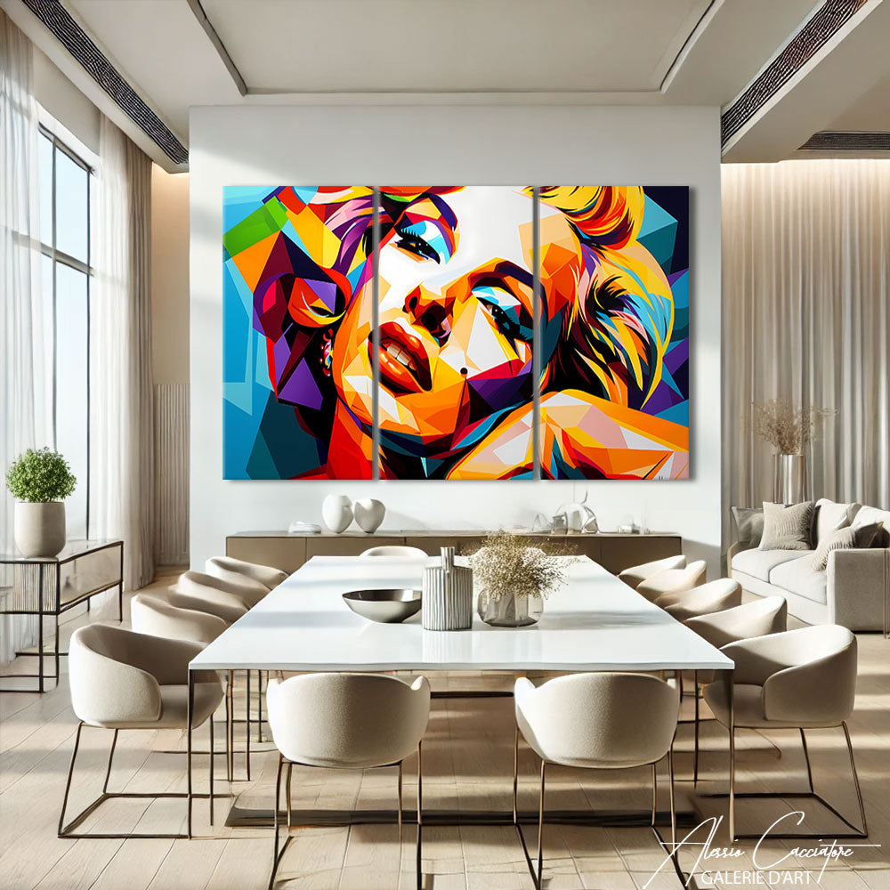 TABLEAU TRIPTYQUE GRAND FORMAT 