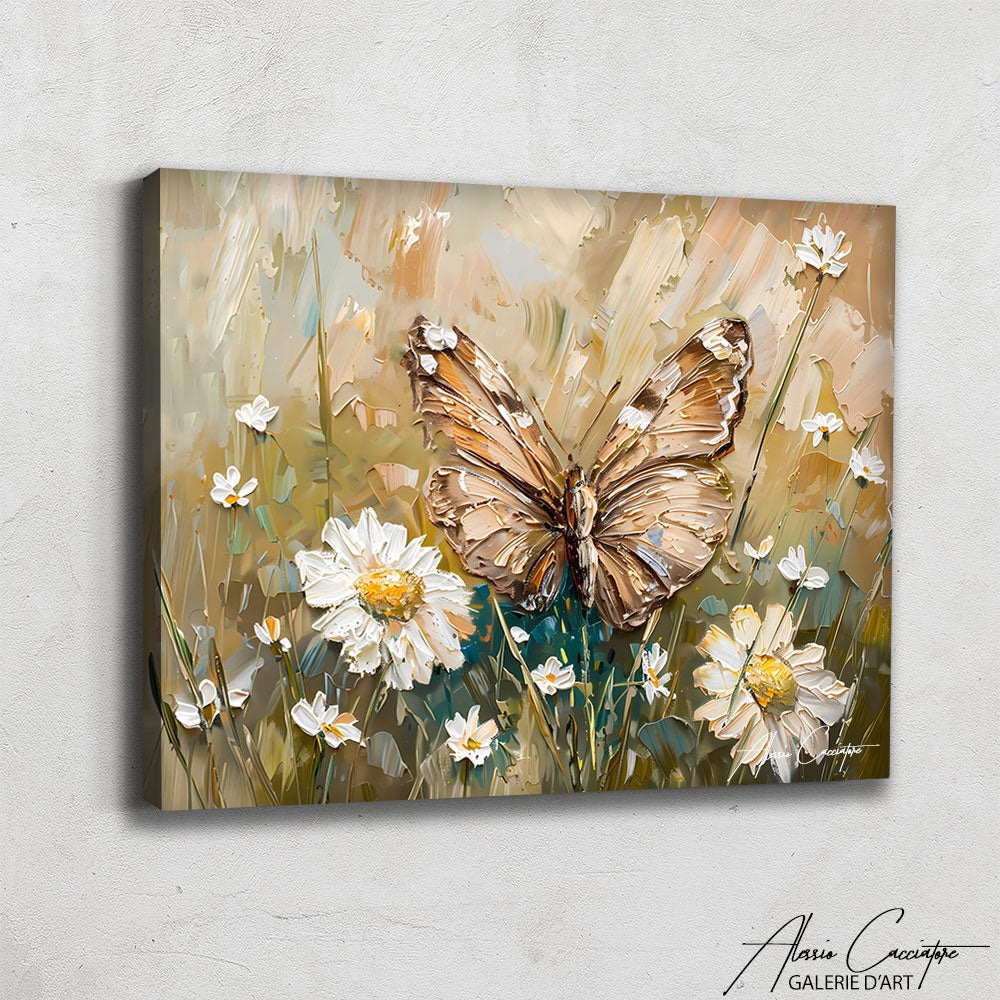 tableau papillon abstrait