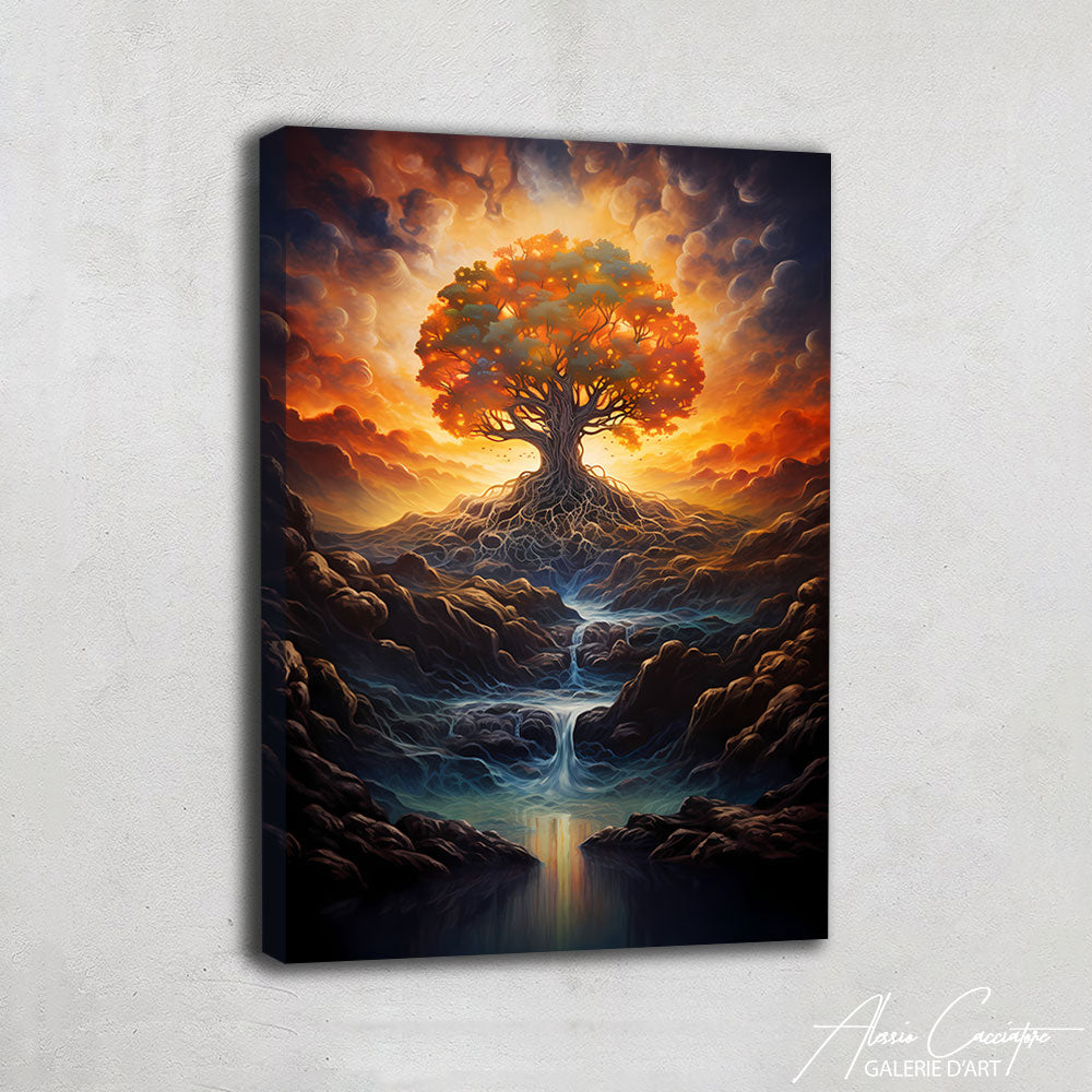 tableau avec arbre de vie