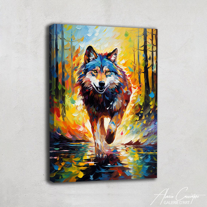 Peinture Acrylique Loup