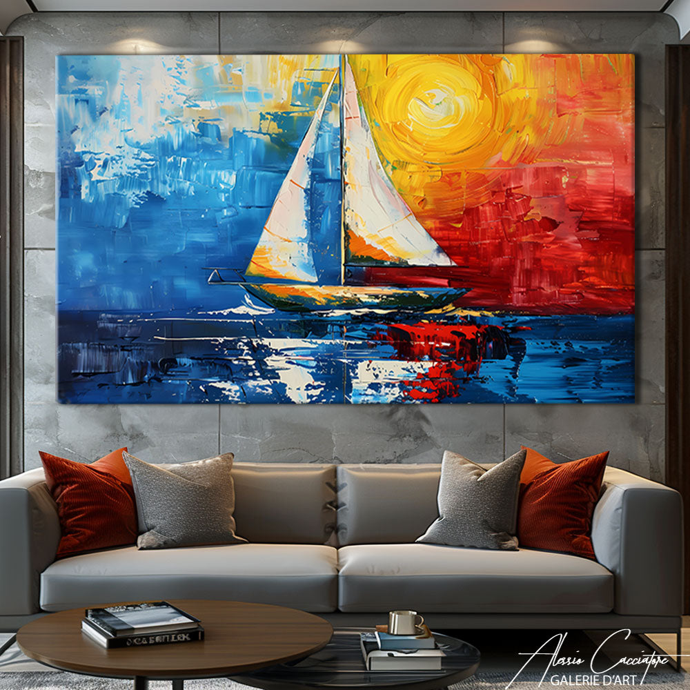 Tableau Aquarelle Voilier