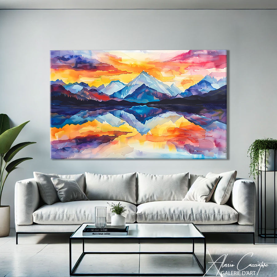 Tableau de Montagne Moderne
 – mise en situation